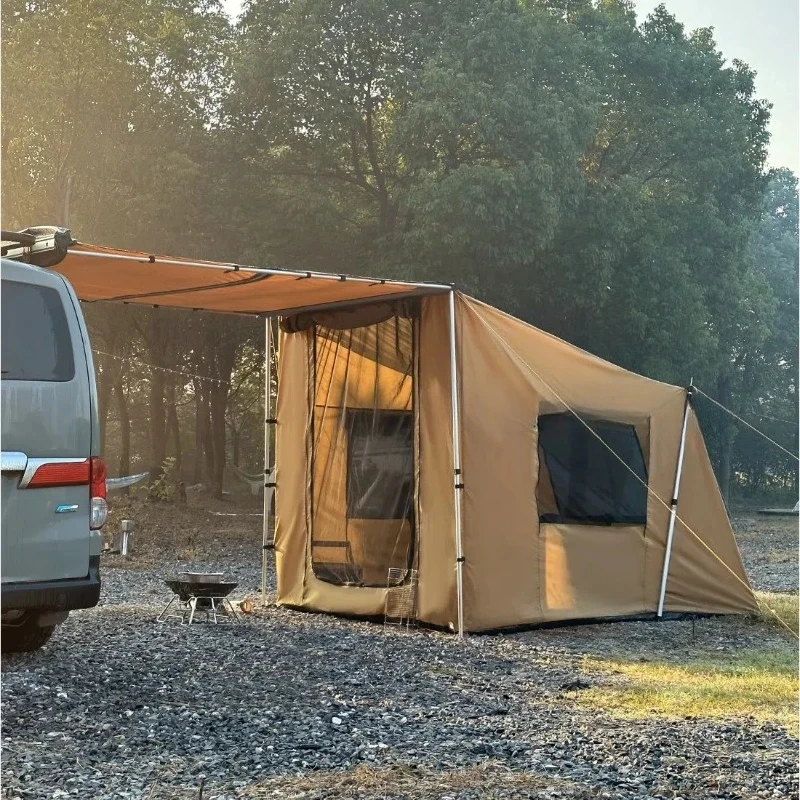 Outdoor Car Side Tent Expansion Accessories, Shelter Canopy Tent, Car Side Tent, Roof Ridge, Rainproof and Sunshade