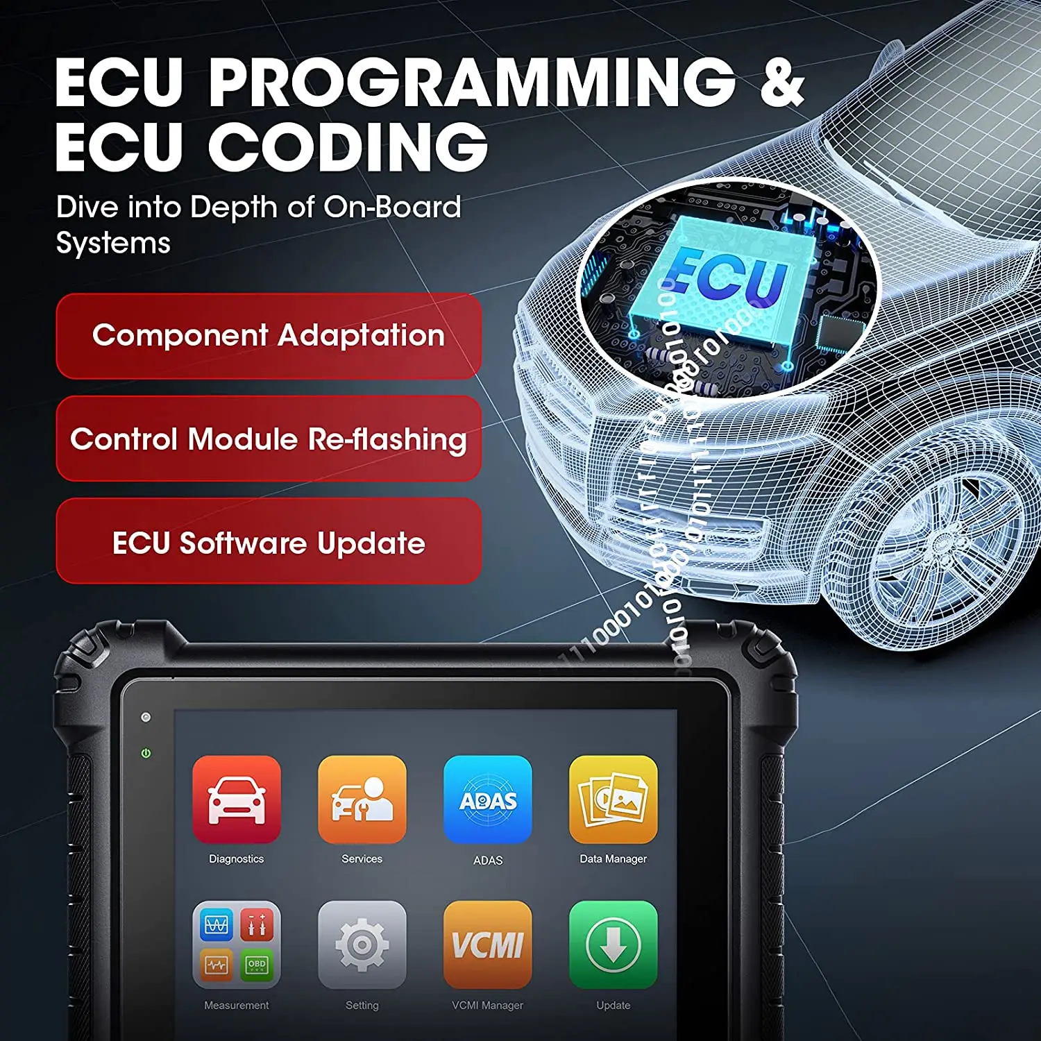 Autel MaxiSys Ultra Scanner Top Car Diagnostic Scan Tool Programação e Codificação ECU, Topologia 2.0, 5 em 1 VCMI Atualizado de MS919