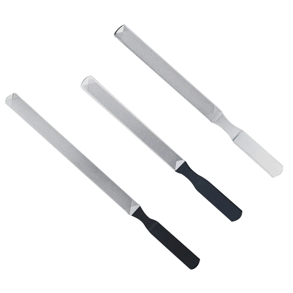 

3pcs Stainless Steel Files Slim Manicure Tool For Home Use Portable Nail Art File Polishing Fingernail Grooming Kit Nail Files