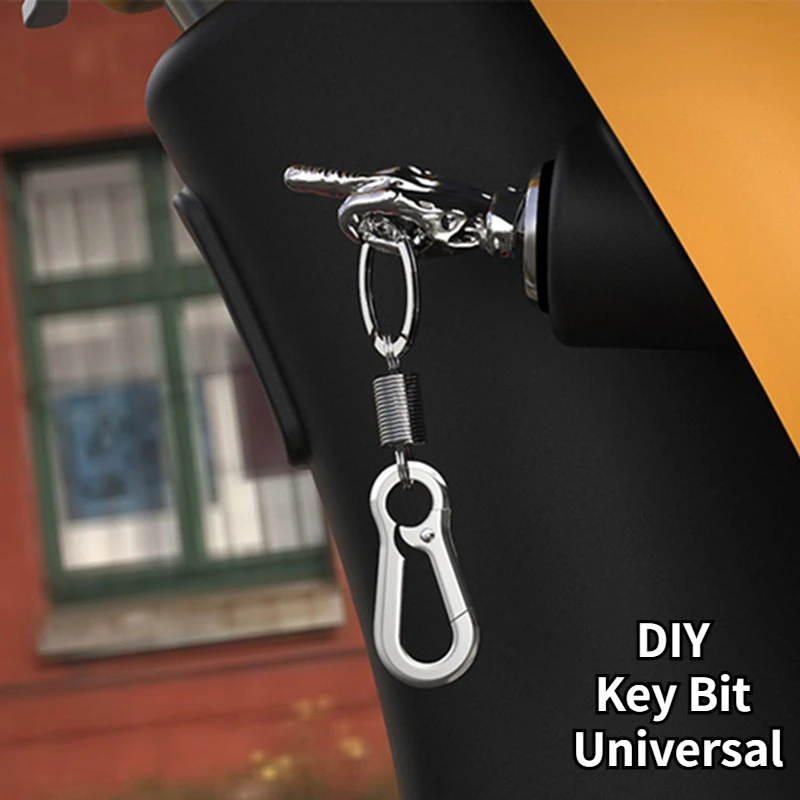 

Motorcycle DIY Key Bit CNC Electric Keychain Titanium Car Accessories Key Head Key Ring Decoration Personalized Key Universal