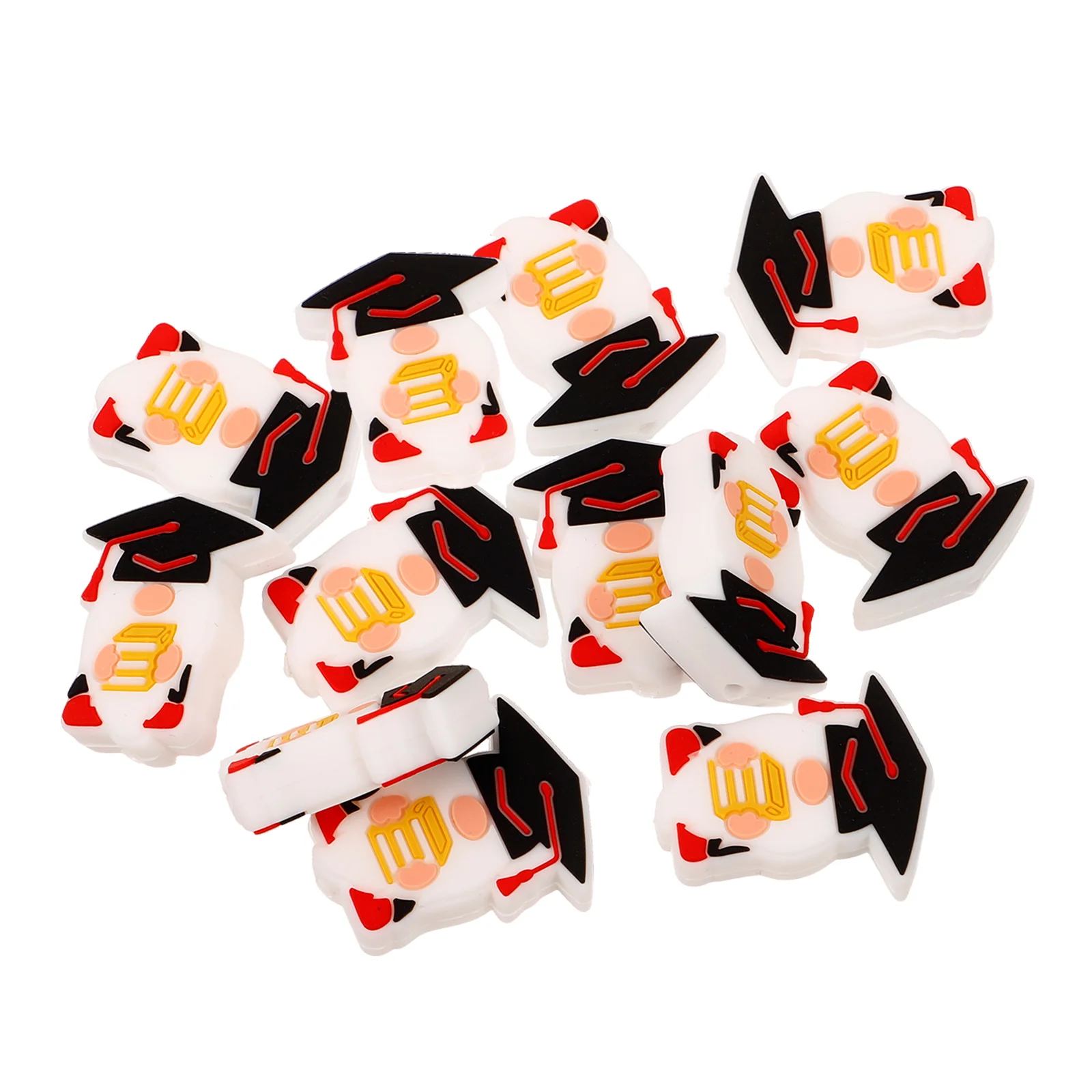 20 Pcs Loose Unique Silicone For Focal For Pens Crafts Loose Jewelry Charms Beads Beads for Pens Crafts Bright Colors