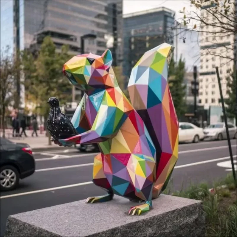 Fiberglass Animal Art Sculpture 3D Design Garden Decoration Indoor Sculpture Design Fiberglass FRP Statue