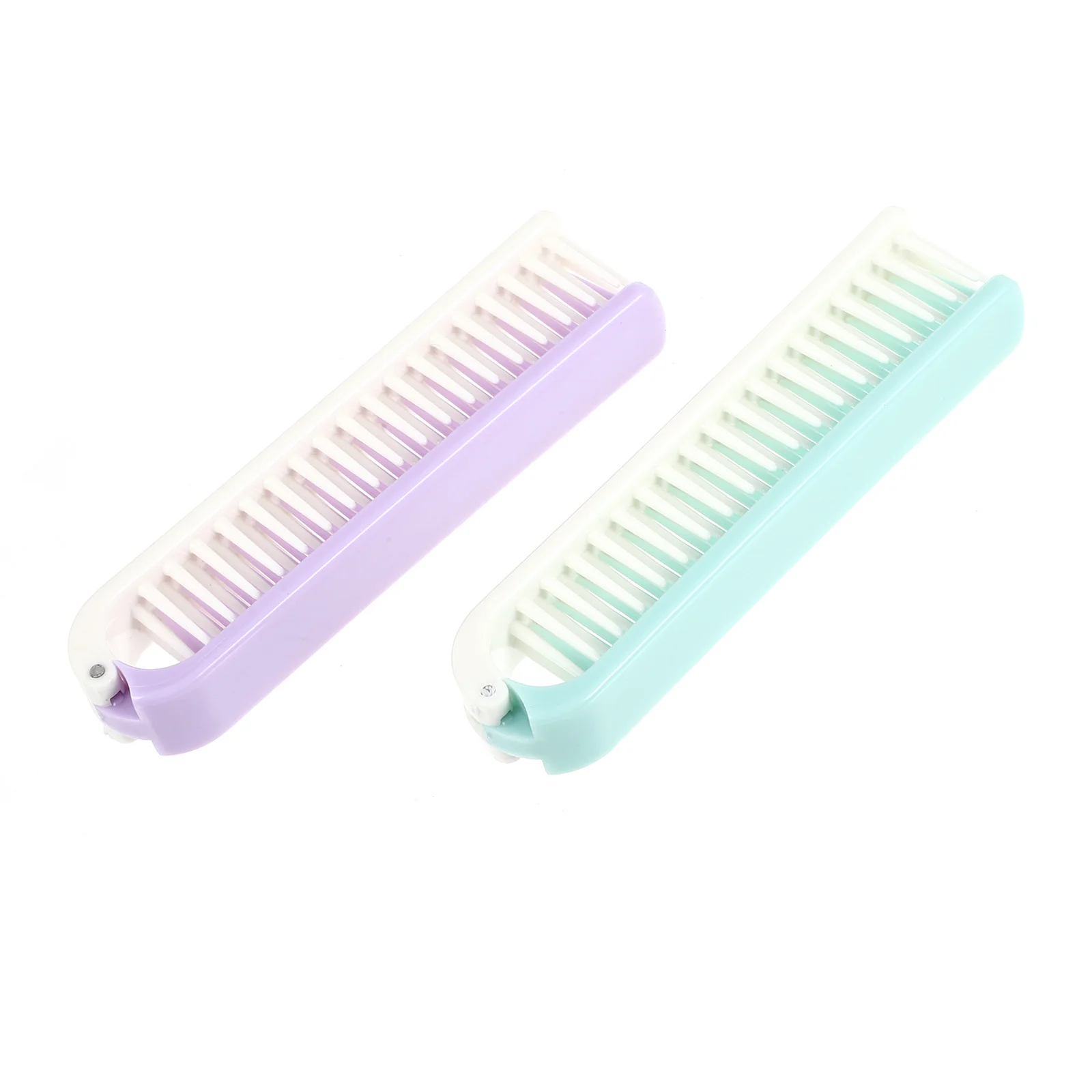 

2Pcs Portable Hair Comb Foldable Anti-Static Close Teethed Comb Mini Size for Travel Trip Hairdressing Hair Accessories