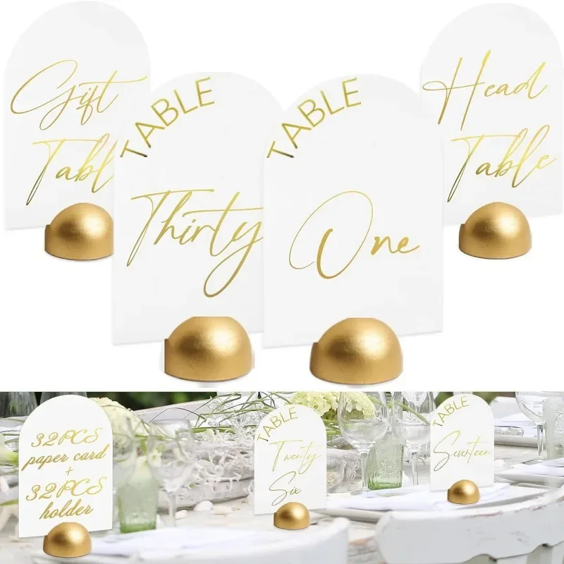 1pc Place Card Holders Sophisticated Gold Table Number Clip Stands for Party Gathering Banquets Table Decoration and Accessories