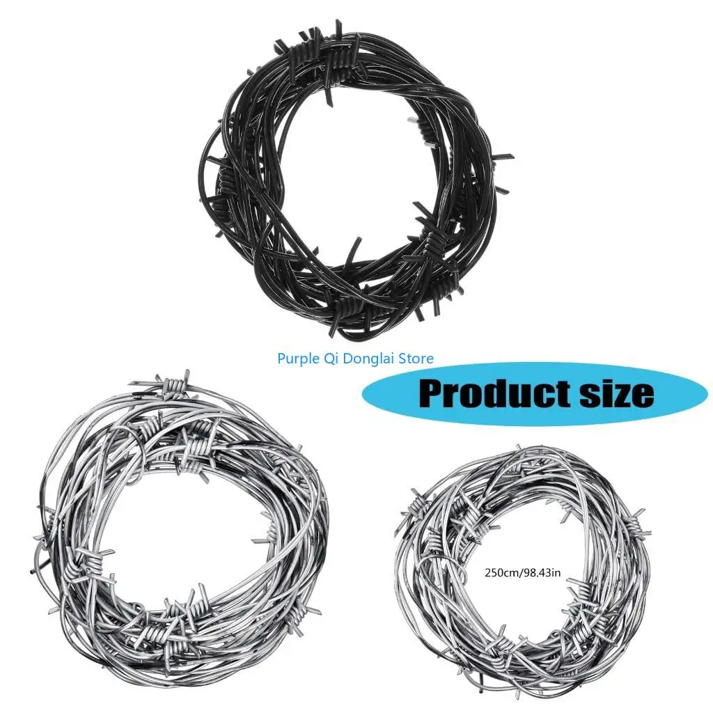 L21E Fake Rusted Barbed Wire Wire Props Christmas Tree Hanging Decors Gift
