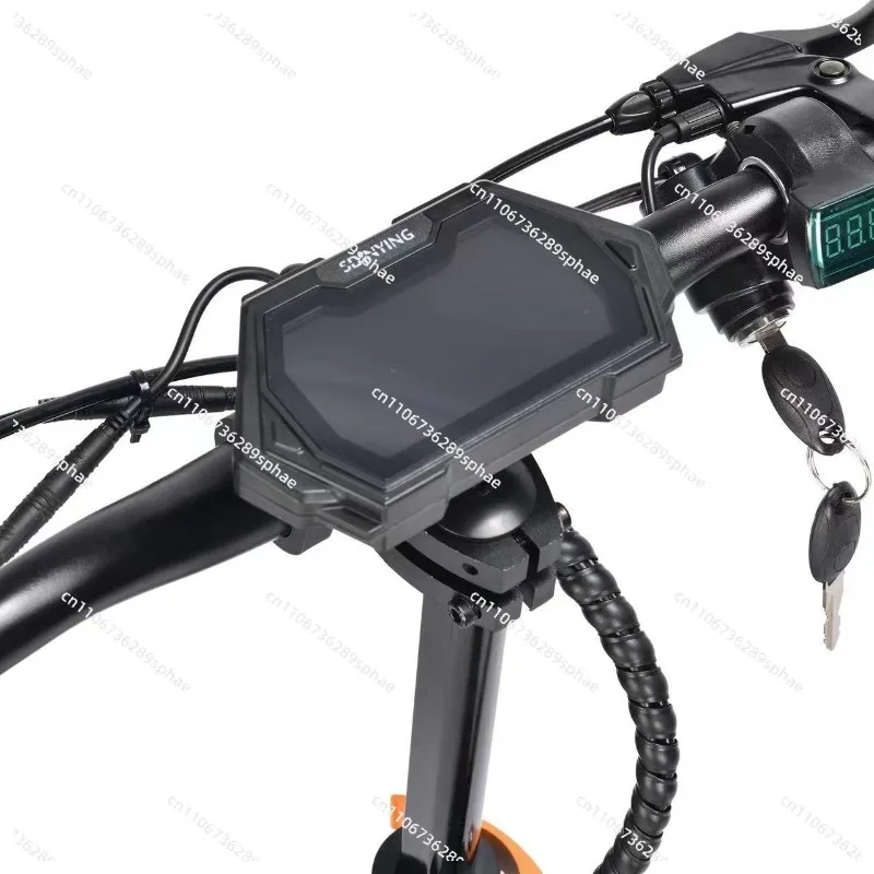Portable 800W48V lithium battery folding adult with seat long battery life electric scooter view 4