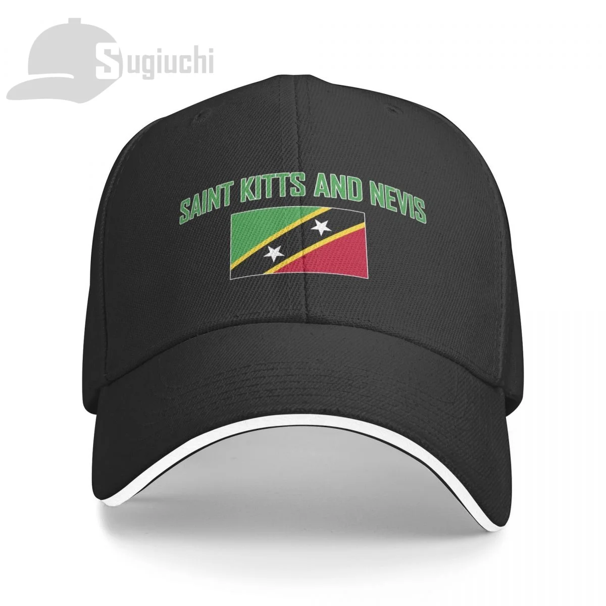 SAINT KITTS AND NEVIS Flag With Letter Baseball Cap Men Women Summer Unisex Hip Hop Caps Cotton Snapback Golf Hat Fishing Caps