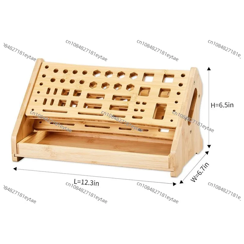 

Wooden tool rack Desktop multi-purpose maintenance tool storage rack Wooden scissors storage rack Screw tool holder