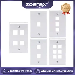 ZoeRax Keystone Jack Wall Plate USA Faceplate, Low Profile Ethernet WallPlate Single Gang FacePlates for Keystone Coupler - 1PCS