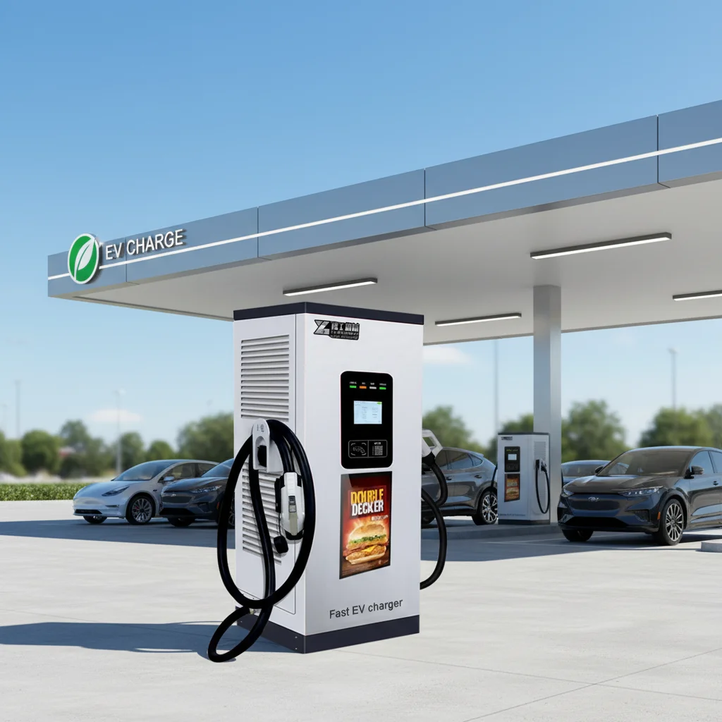 Commercial EV Charging Station 40KW Dual Socket Floor Standing Design with Management Software Customized durable high quality