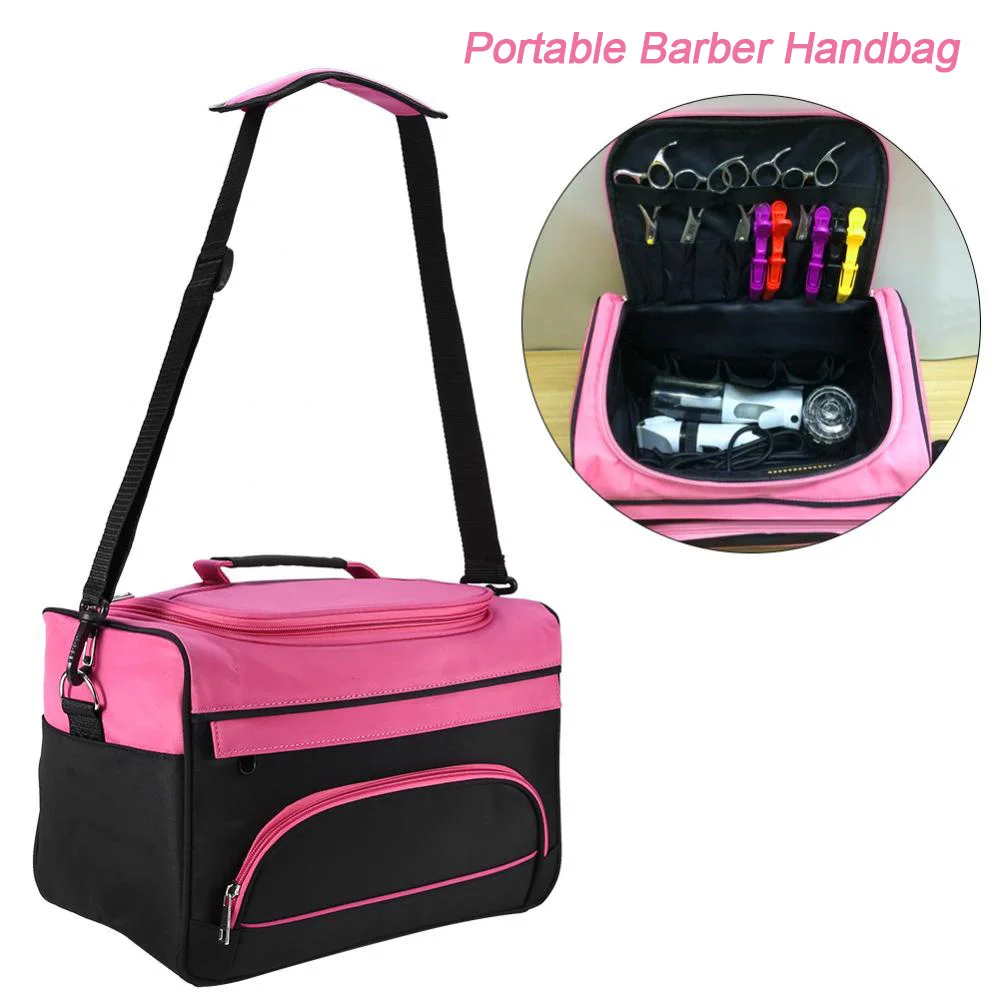 Portable Salon Barber Handbag Hairdressing Comb Tools Bag Makeup Storage Bag Travel Hairstyling Carry Case Styling Accessories