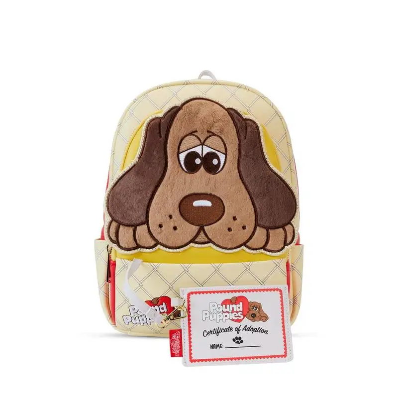 Loungefly Fat Dog 40th Anniversary Mini Backpack Commemorative Plush Cute Dog Pattern Clip Bag