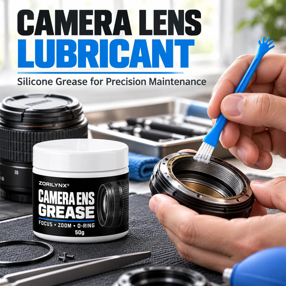 Camera Lens Helicoid Grease, Precision Damping Lubricant for Focus Zoom Ring, Vintage DSLR Film Camera Repair Maintenance