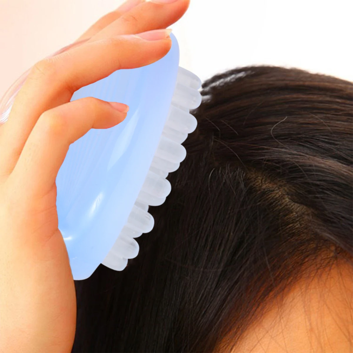 

2pcs Massage Comb Blue Pink Durable Hair Washing Salon Brush Home Use Travel Scalp Massager Promote Blood Flow Non Harmful