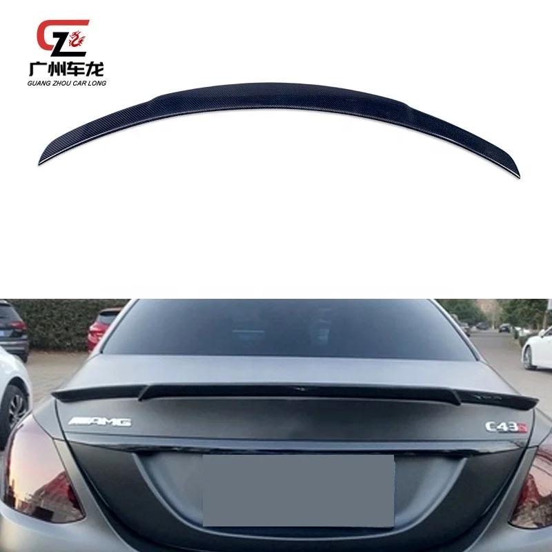

High Quality Real Carbon Fiber Babos Style Rear Spoiler for C Class W205 2014-2021 Tail Wing Car Spoiler