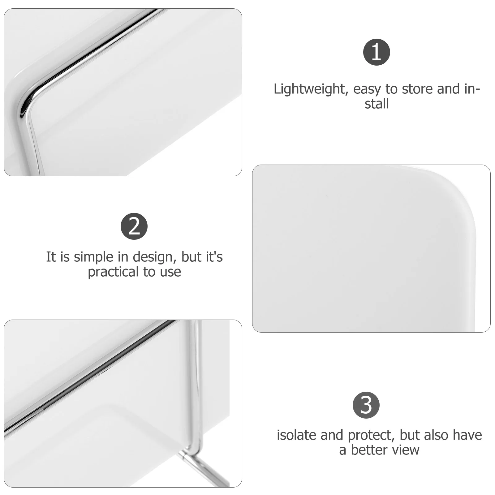 

Countertop Sneeze Guard Privacy Board Desk Divider Office Classroom Reception Cashier Shield Panel AS Student Nurse for desk