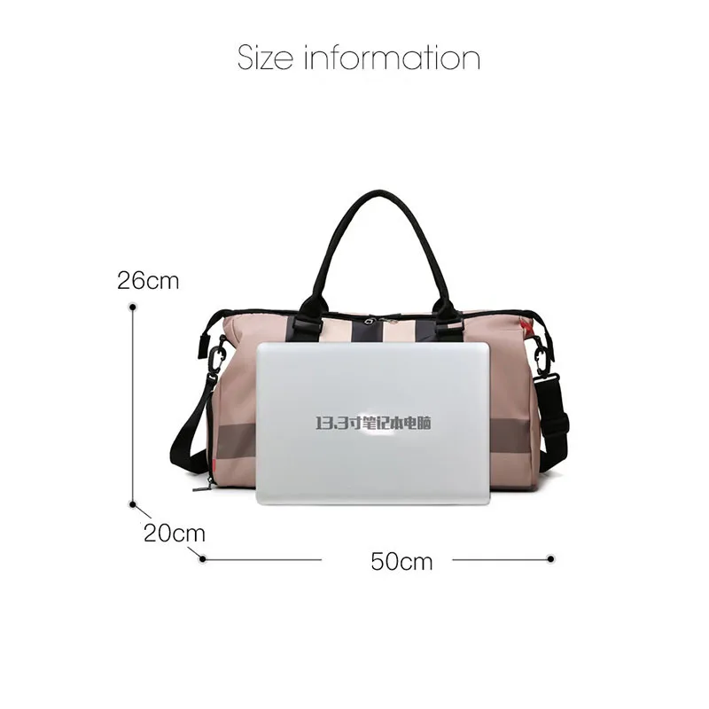 Yoga Gym Bag For Women Design Brand Travel Bag Nylon Airport Duffel Bag Large Capacity Clothes Holiday Weekend Handbag Sac