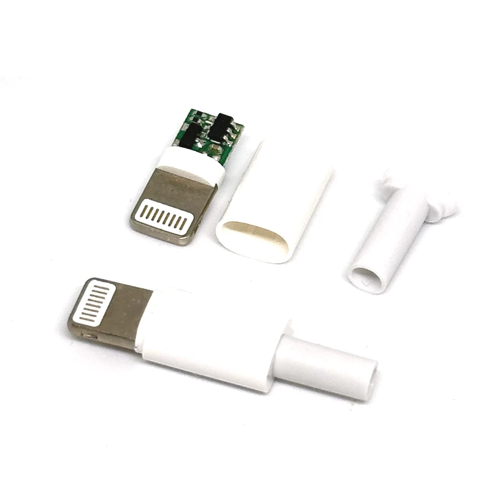 3 6 10set Lightning Dock USB Plug 3.0mm With Chip Board Male Connector welding Data OTG Line Interface DIY Data Cable For Iphone