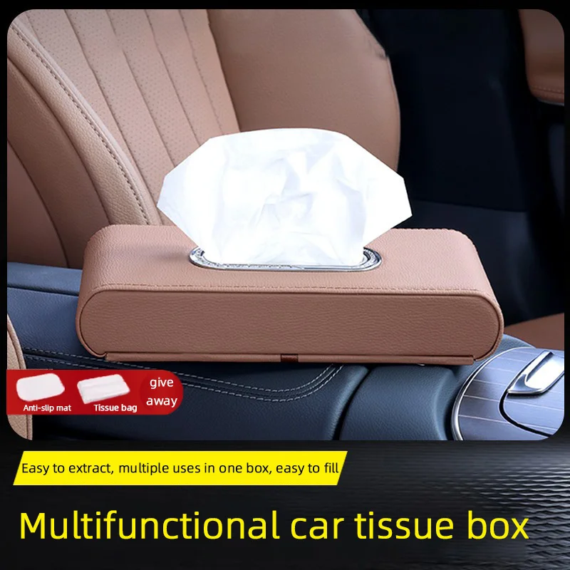 Car Tissue Box Holder With Parking Number Plate For Mercedes Benz E A B C S R V Class GLA GLK CLS CLA SLK Interior Accessories