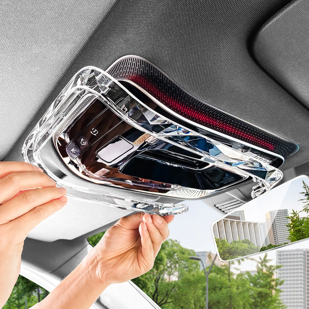 For Mercedes Benz C/GLC/E Class W206 X254 W214 AMG GT EQE EQS Car Front Roof Reading Light Crystal Atmosphere Frame Sticker