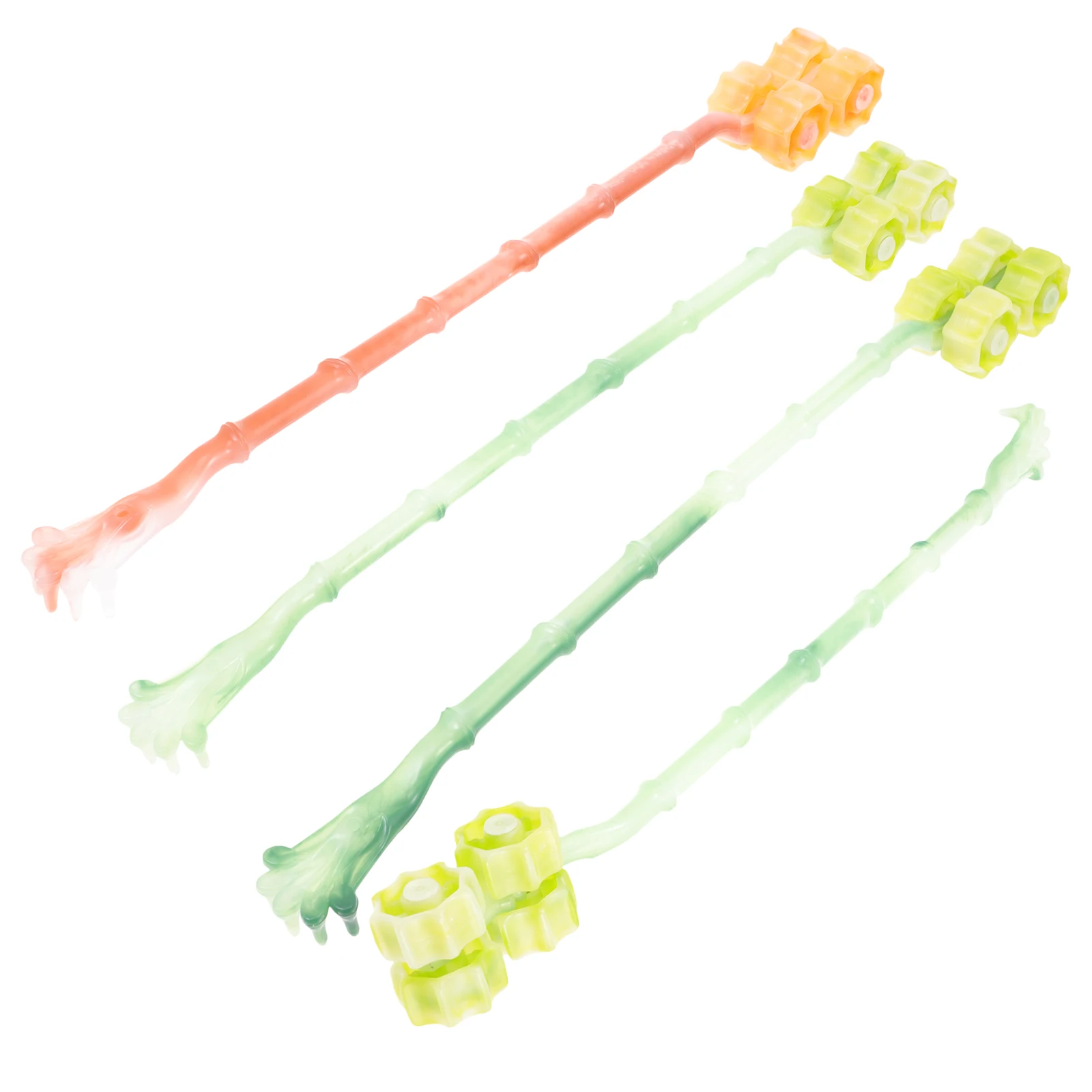 

4 Pcs Massage Wheel Itch Scratcher Stress Reliever Back Scratching Tool Rolling Wheel Stick Plastic Massagers Scratcher Claw