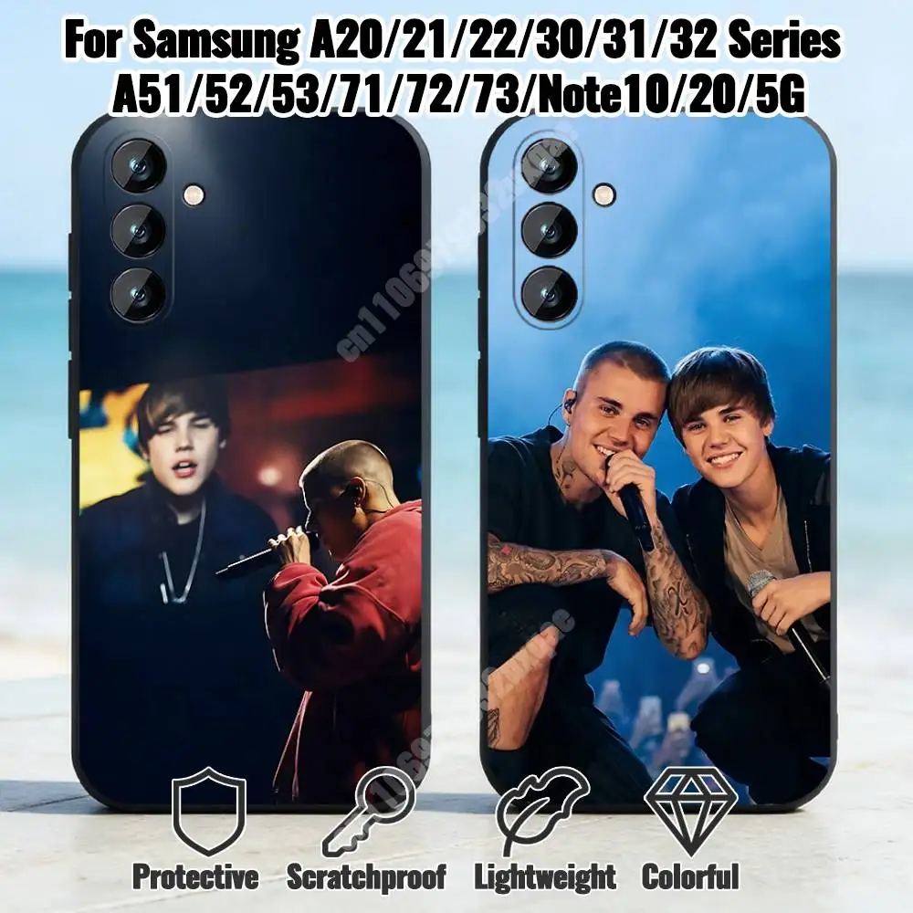 Чехол для телефона Coachella 2026 J-Justin Bieber-S для Samsung Galaxy A73 72 71 70 Note20 Note10 Note9 Ultra Plus FE, силиконовый чехол.