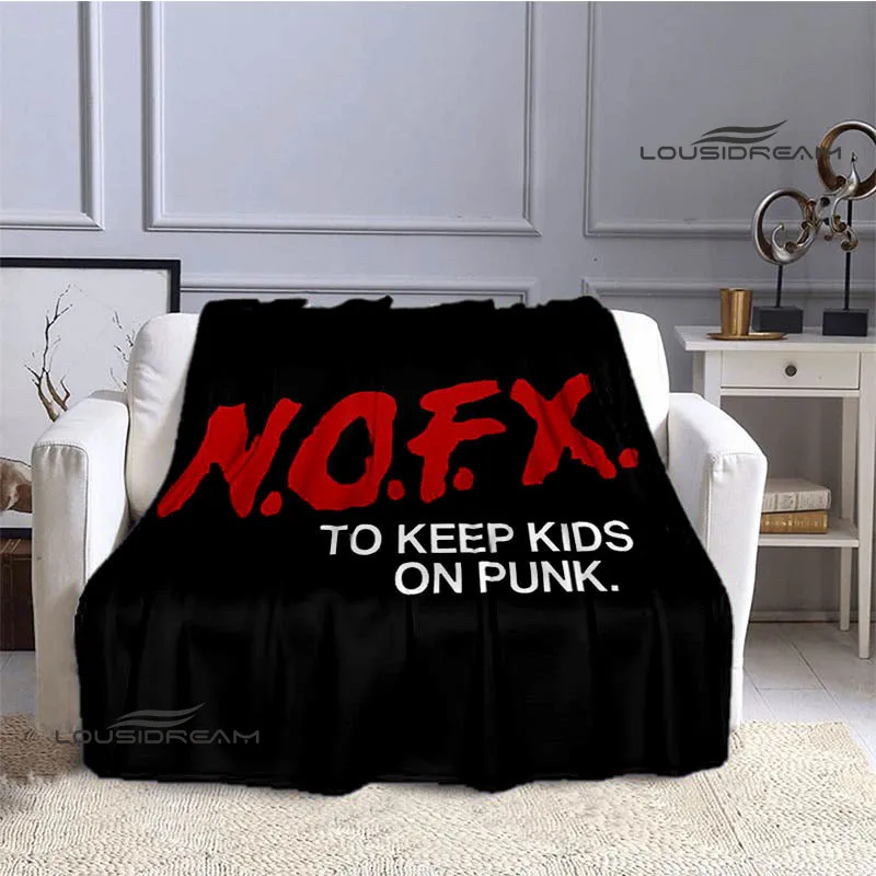 Rock band N-NOFX Retro printed blankets children's warm blanket soft and comfortable blanket home travel blanket birthday gift