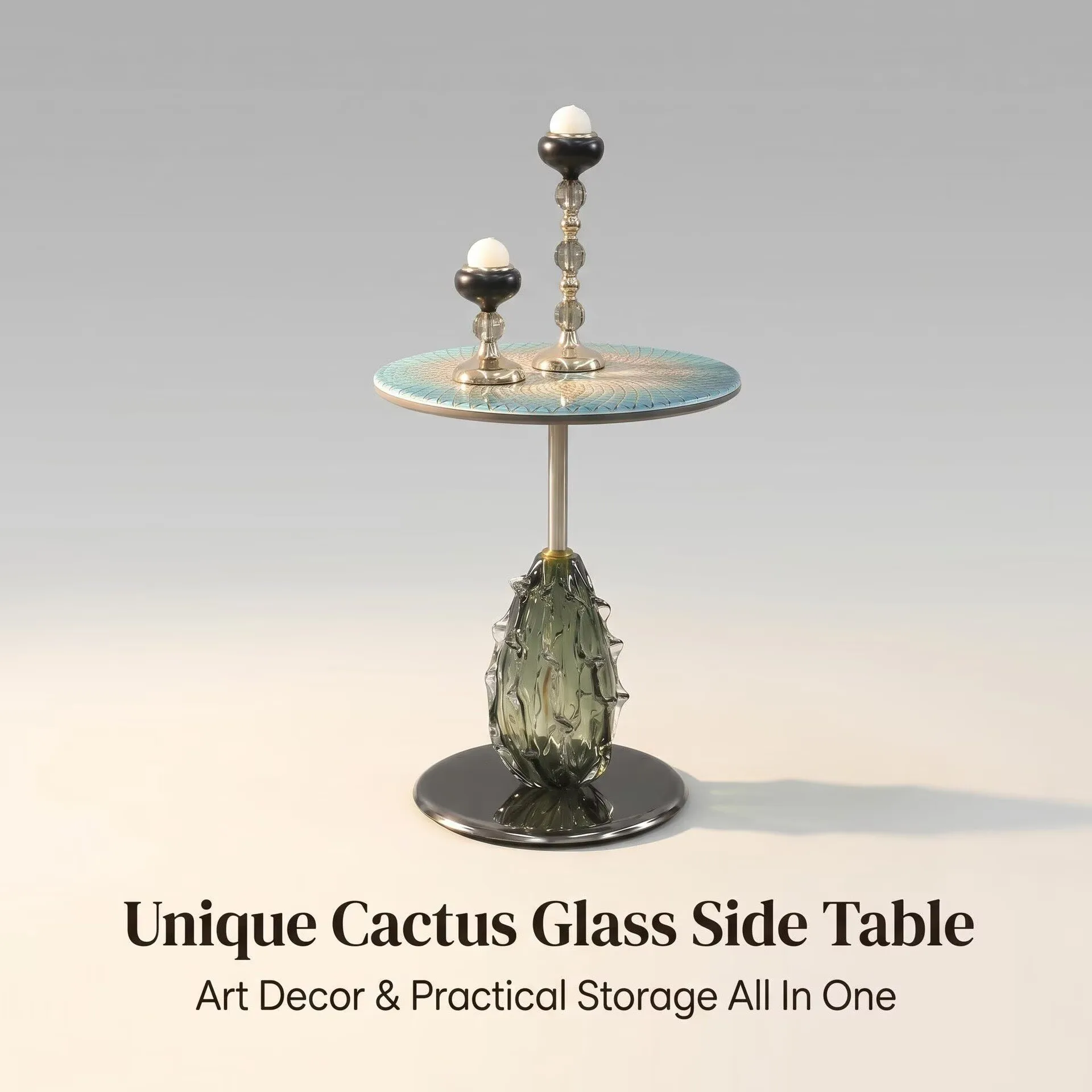 Coffee table luxury microcrystalline stone small table round table furniture living room sofa side table storage table central t
