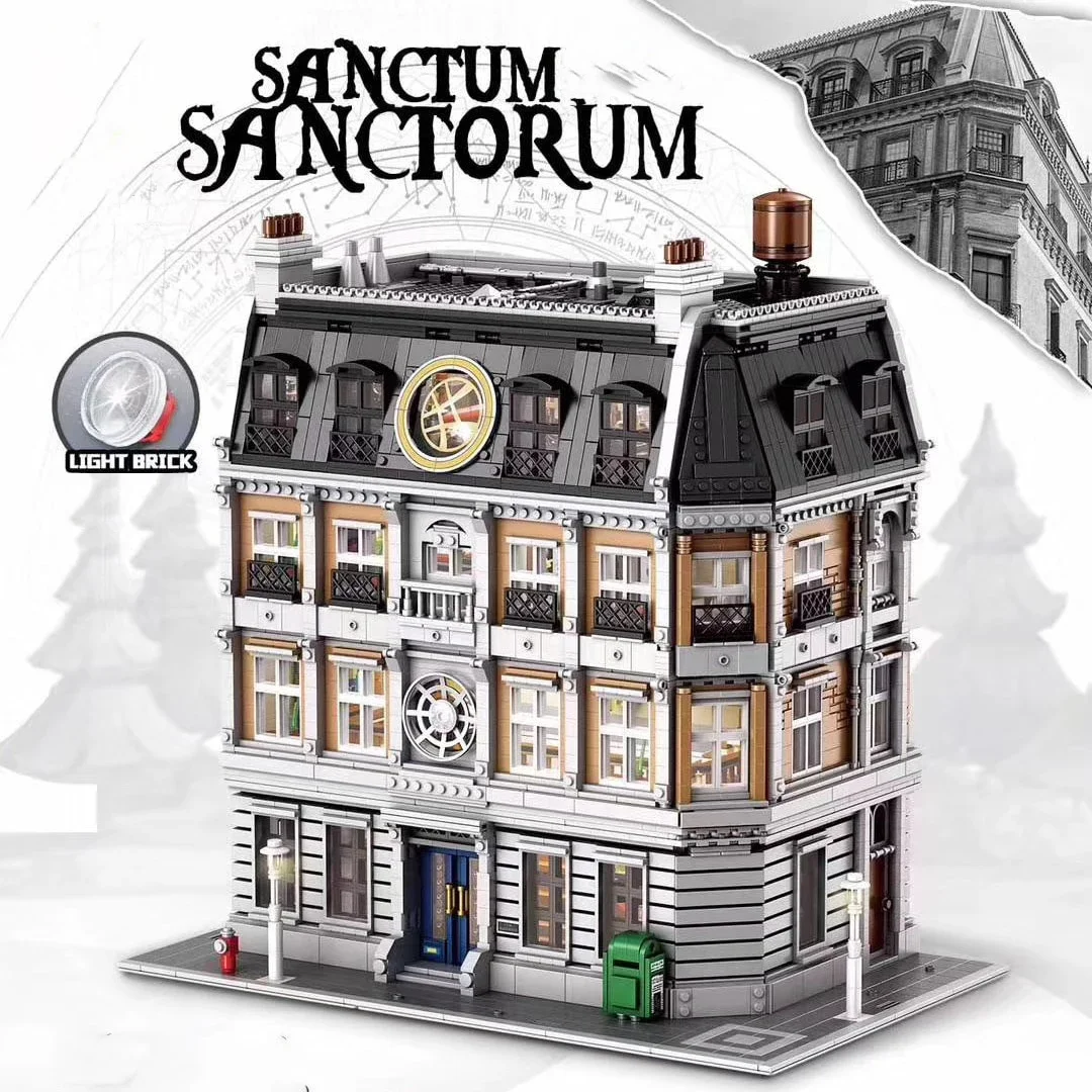 

Наборы зданий дома Sanctum Sanctorum Movie, MOC с видом на улицу города 613001 Модель модульных зданий, блоки, детский подарочный набор, 6040 + шт.