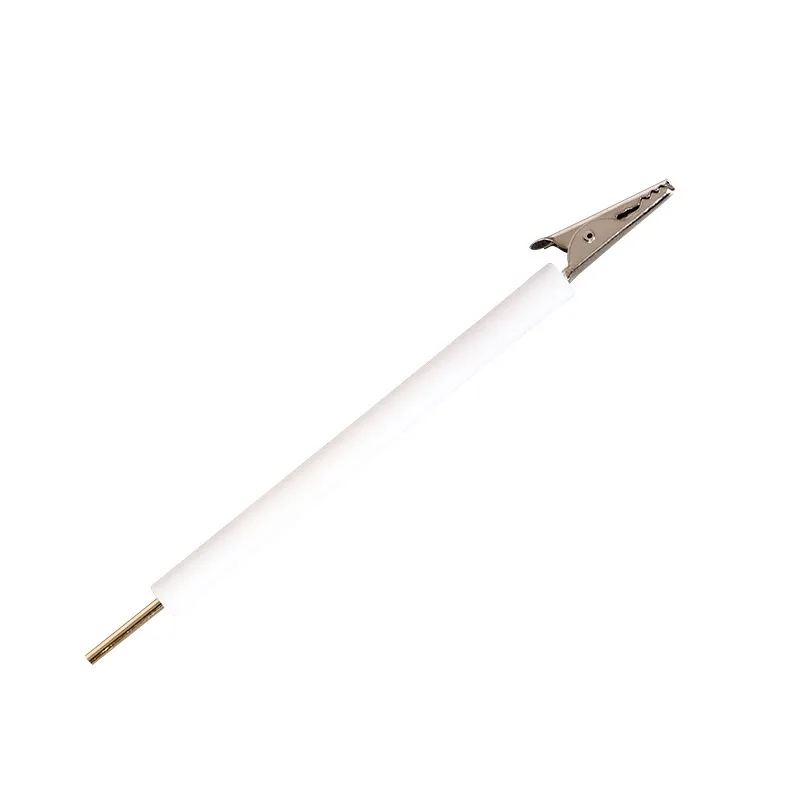 تجربة كهروكيميائية مشبك القطب الكهربائي لفم التمساح. طول قضيب القطب الكهربائي 75 مم و120 مم. #4