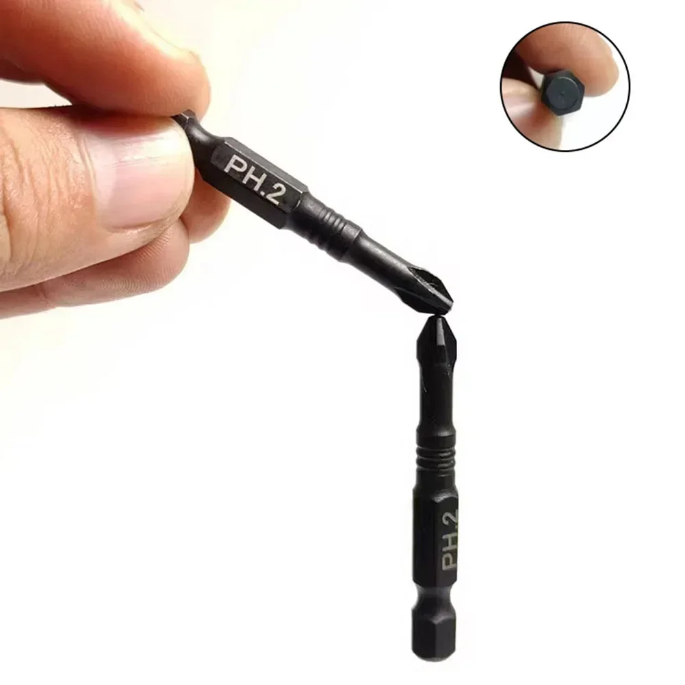 5pcs 50mm Magnetic Cross Screwdriver Bits Set Electric Screwdriver PH2 Bit Anti Slip Batch Head Cross High Hardness Bit Set
