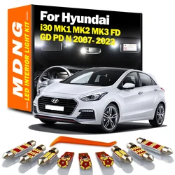 MDNG For Hyundai i30 MK1 MK2 MK3 FD GD PD N 2007- 2018 2019 2020 2021 2022 2023 Car Bulbs LED Interior Map Dome Light Kit Canbus