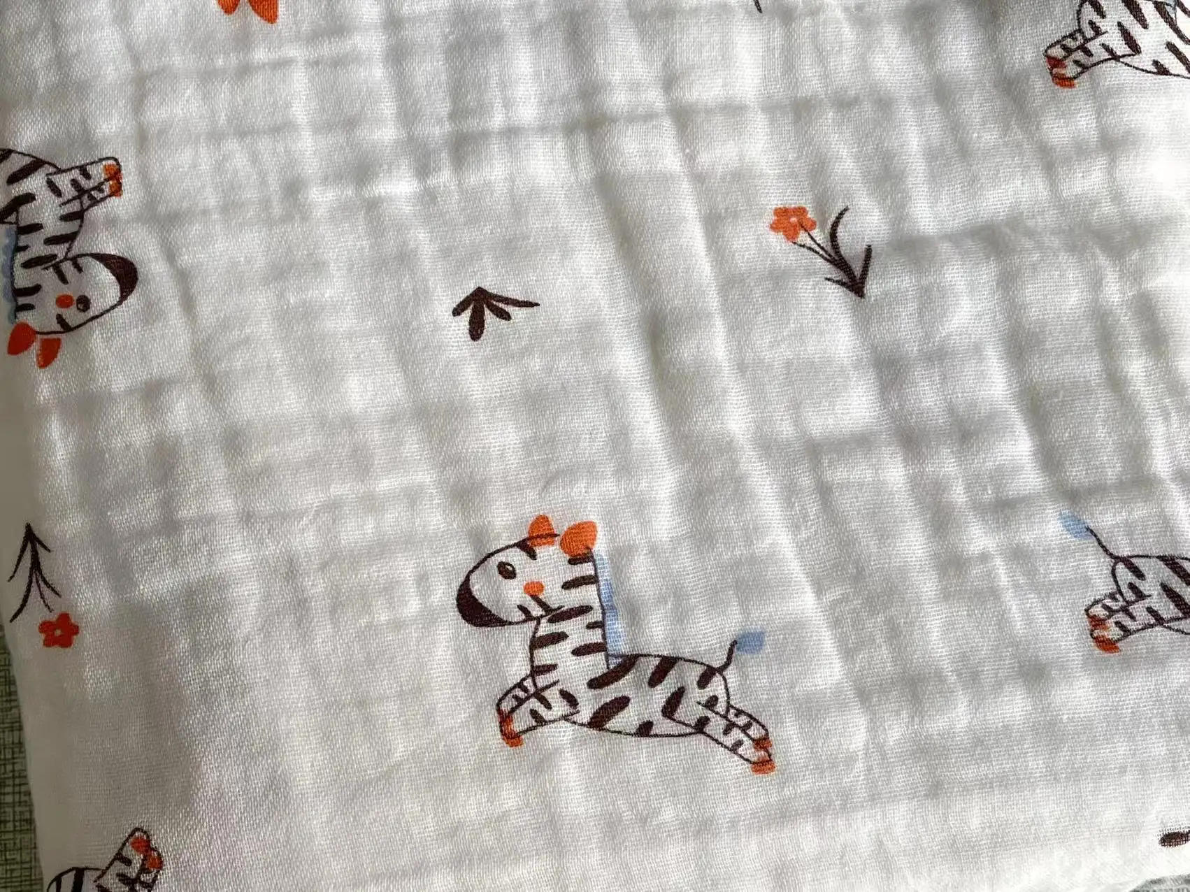 Babydecken, 6 Schichten, 100 % Baumwolle, Gaze, atmungsaktiv, weich, saugfähig, für Neugeborene, Wickeldecken, Cartoon-Baby-Badetuch – Detail 13