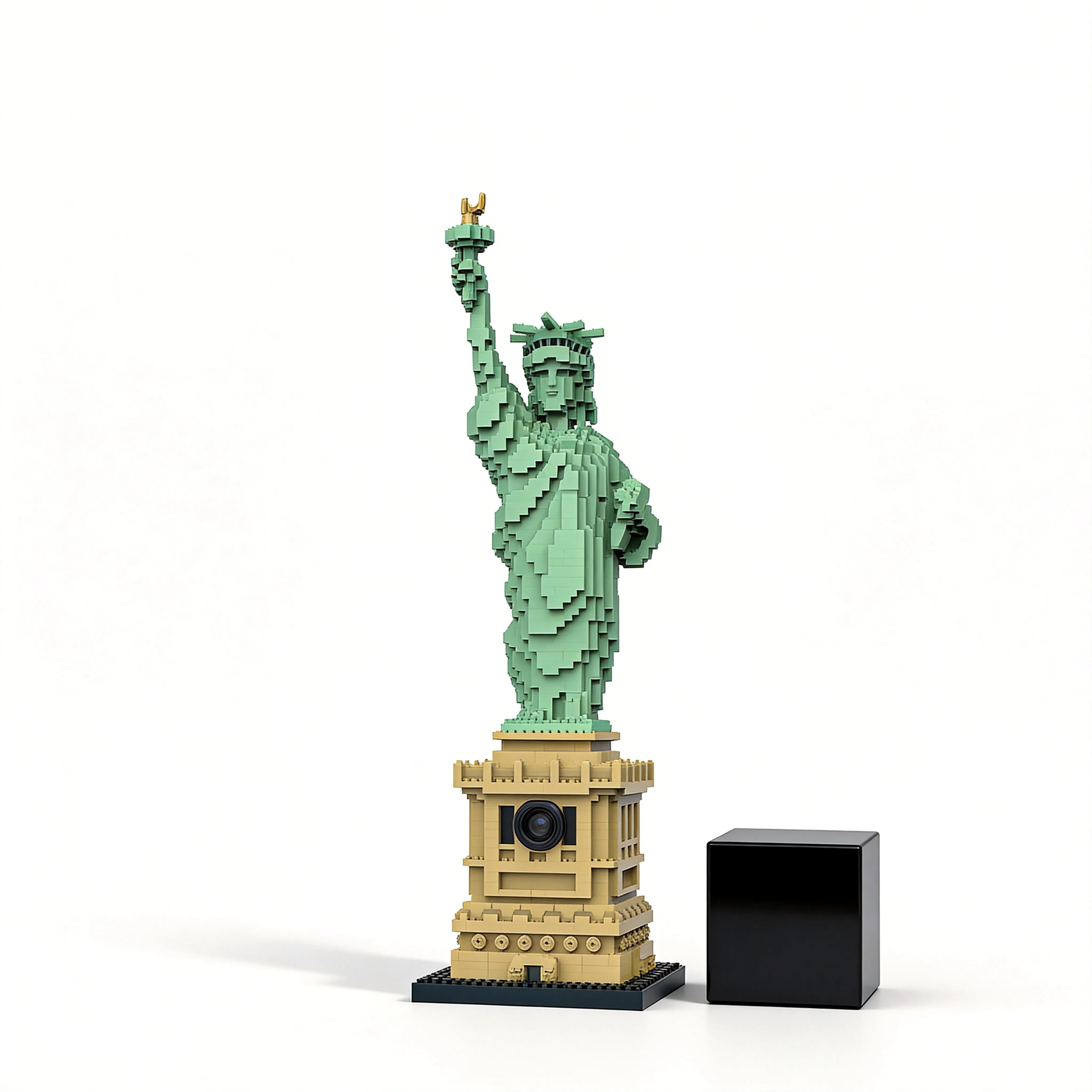 

DIY Statue of Liberty Micro Building Blocks Kit 12x12x45cm Educational Assembly Toy for Teens Adults New York Architecture Gift