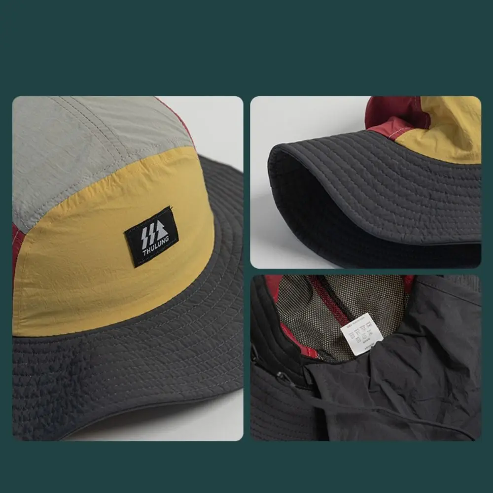 

Fashion Wide Brim Bucket Hat Quick-dry Sun Protection Panama Hat Portable Breathable Sun Hat Camping Hiking