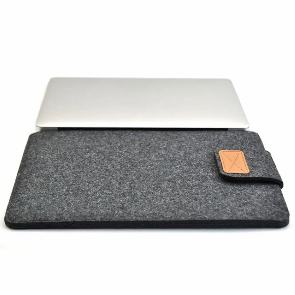 Felt Sleeve Slim Tablet Case Cover Bag for MacBooks Air Pro 11 13 15 Inch Solid Color Tablet Storage Bag