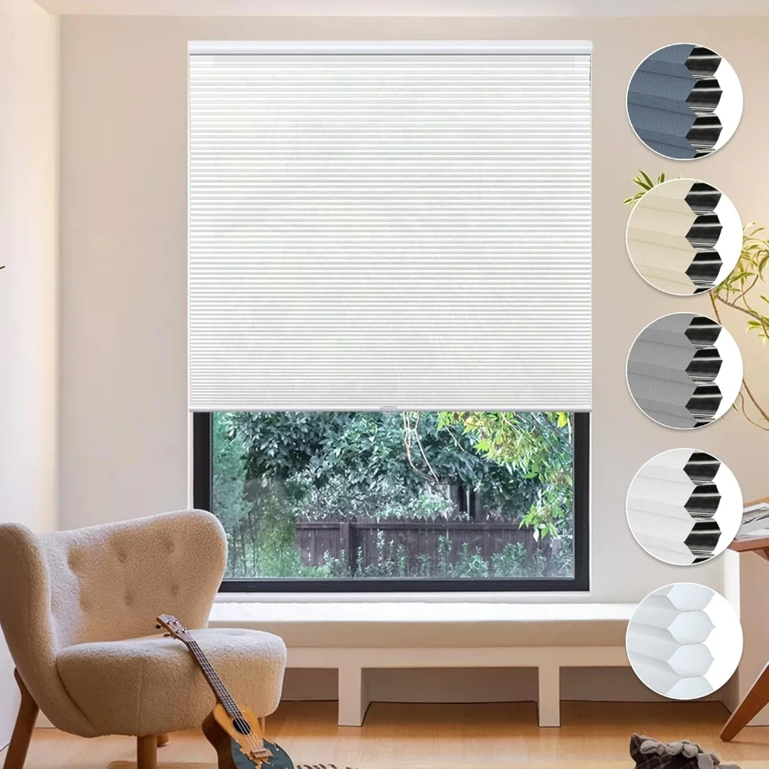 China Factory Wholasale Customized Protect Privacy Noise Reduction Thermal Insulation Honeycomb Blinds For Bedroom Windows