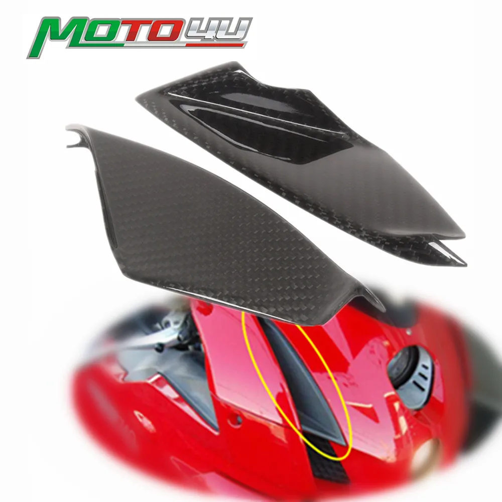 For Ducati 749 749S 749R 999 999S 999R 2003-2006 Carbon Fiber Front Upper Nose Fairing Air Intake Headlight Cover Vent Deflector