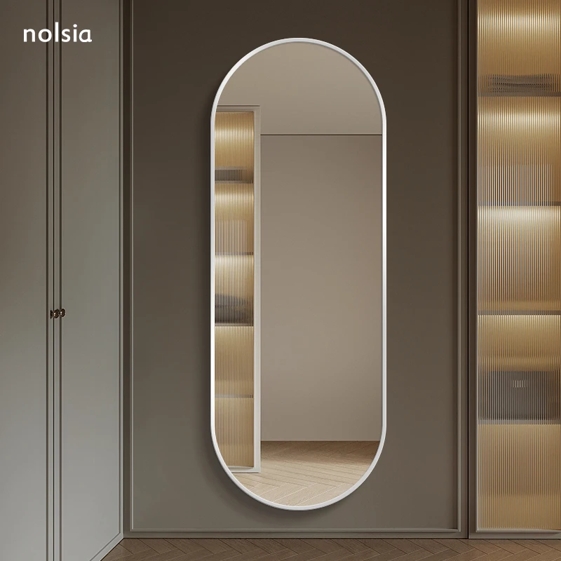 ZL Door Back Body Full-Length Mirror Wall-Mounted Special-Shaped Floor Mirror