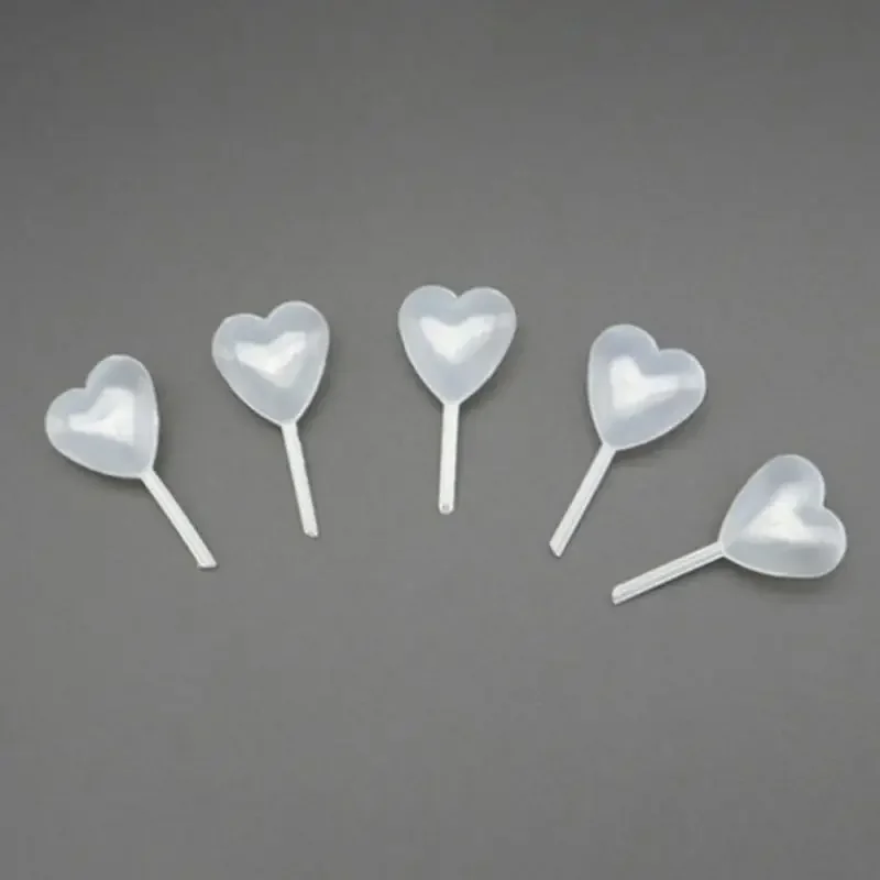 4ml Transparent Liquid Dropper Mini Heart Shape Pasteur Pipette Plastic Squeeze Dropper Cupcake,  Dessert Tool Pipettes