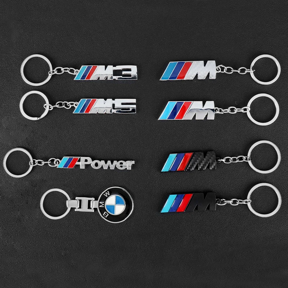 Metal Car Styling Keychain Key Chain Keyrings Key Holders for BMW X1 X3 X4 X5 E46 E90 F20 E60 E39 F10 M1 M2 M3 M5 M6 E87 M Power