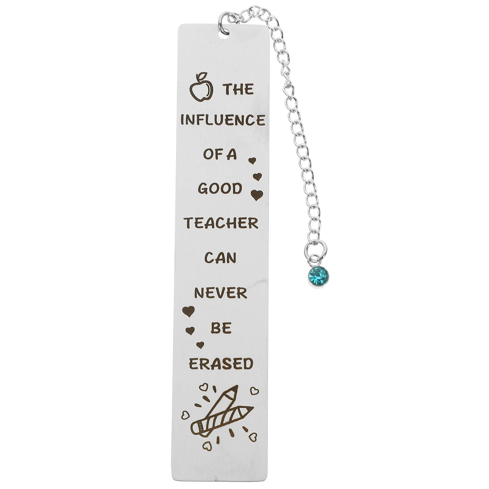 

Lettering Engraved Bookmark Student Bookmarks Marking Decor Stainless Steel for Pretty