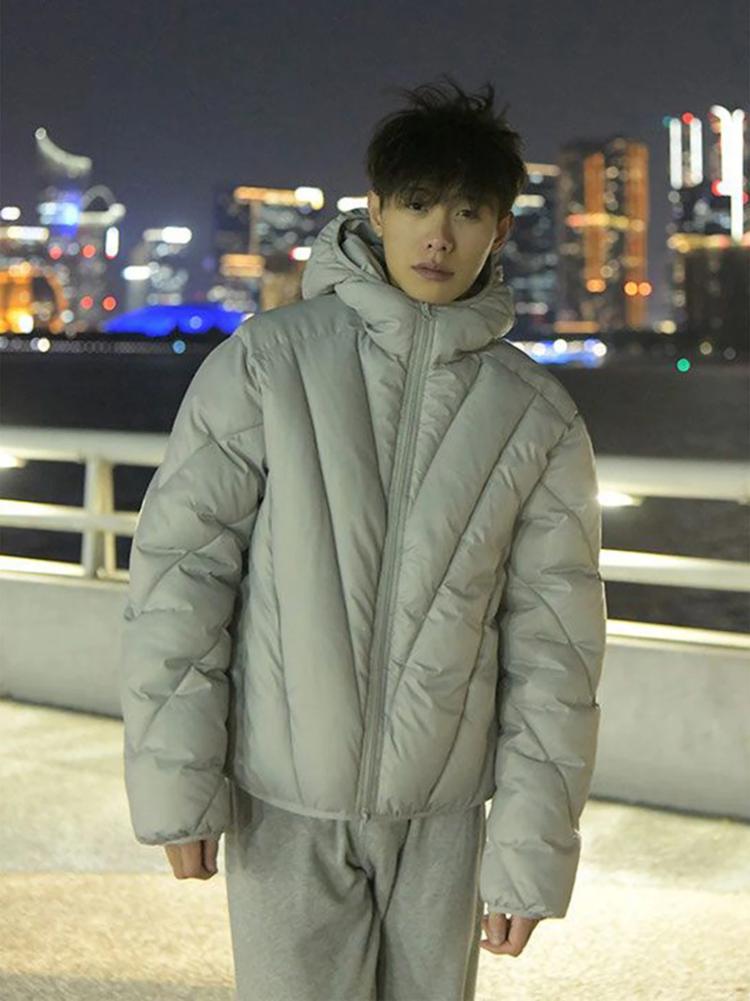 

Мужская зимняя утепленная тактическая куртка с V-образным вырезом, ребристой отделкой, капюшоном, из хлопка, молодежная, модная, с длинными рукавами, на молнии