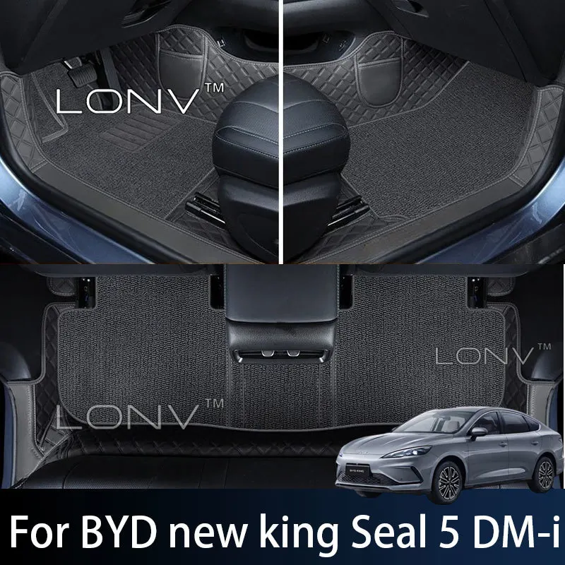 For BYD New King 2027 2026 Seal 5 Car Custom floor mat Carpet Cover Waterproof Non-slip Protector Floor Mats Accessories