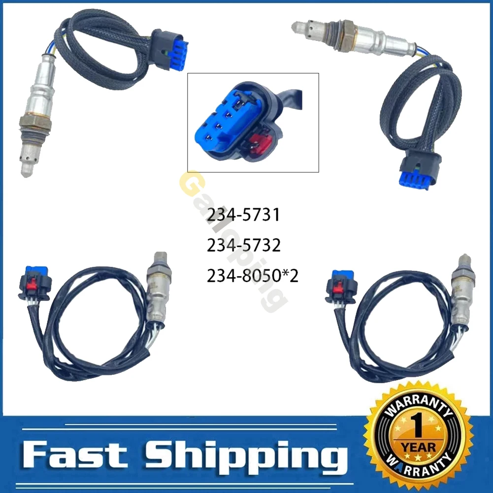 4Pcs O2 Oxygen 02 Sensor For Ford F-150 5.0L 2018 2019 2020  Upstream Downstream 4 & 5 Wires Lambda 234-5731 234-5732 234-8050