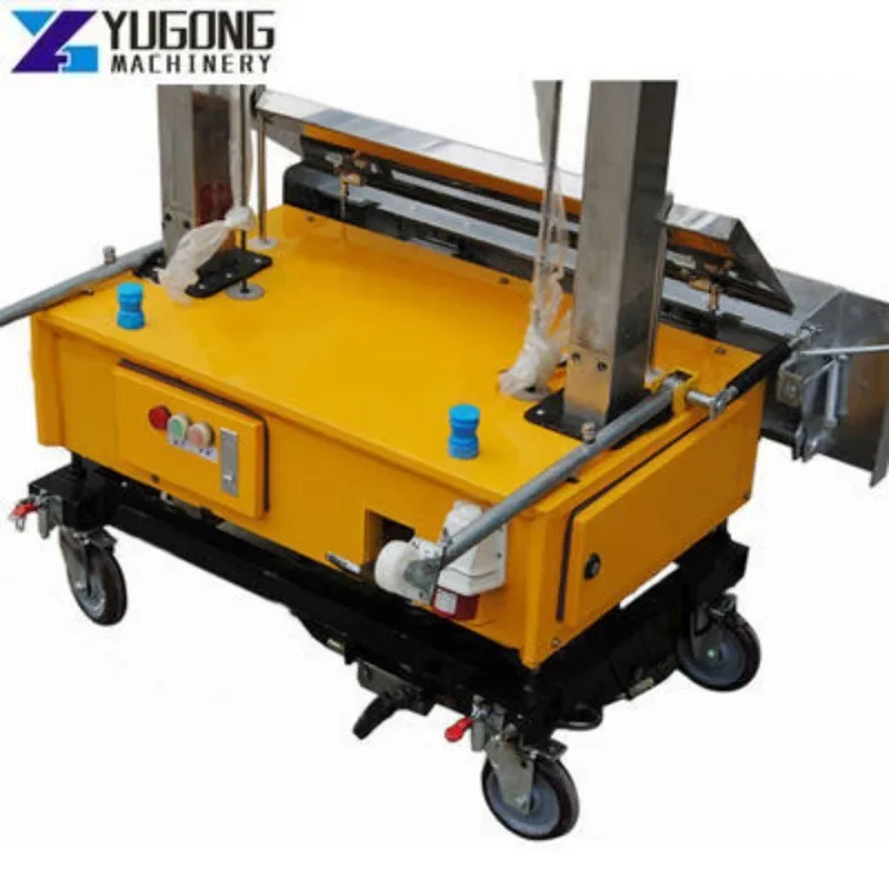 Yugong Automatic Cement Mortar Plastering Machine Rendering Machine Lining Auto Wall Gypsum Plastering Machine Factory Price