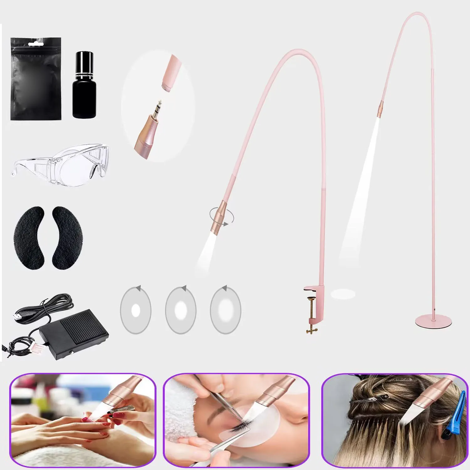 

New USB 10W UV Ultraviolet white light Spotlight Adjustment Nail Polish Curing Grafting Eyelashes Glue Curing Lamp Beauty Tool