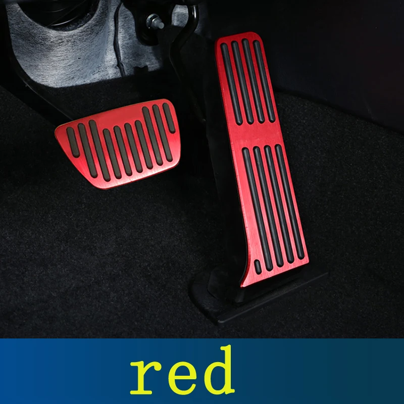 For Toyota Highlander XU70 2020-2025 Aluminum Car Accelerator Gas Pedal Brake Pedals Non-Drilling Cover Footrest Pad 3