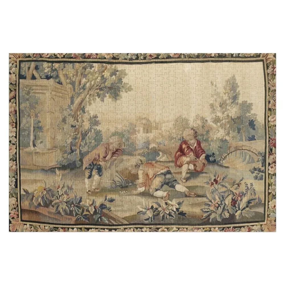 Aubusson Antique French Tapestry Print Jigsaw Puzzle Wooden Jigsaws For Adults Customs With Photo Wood Adults Puzzle