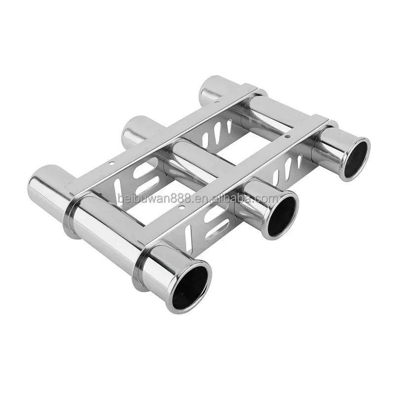 Stainless Steel Wall Mounted Rod Rack 3 Tubes 4 Tubes Rod Holder for Marine Boat Kayak Yacht